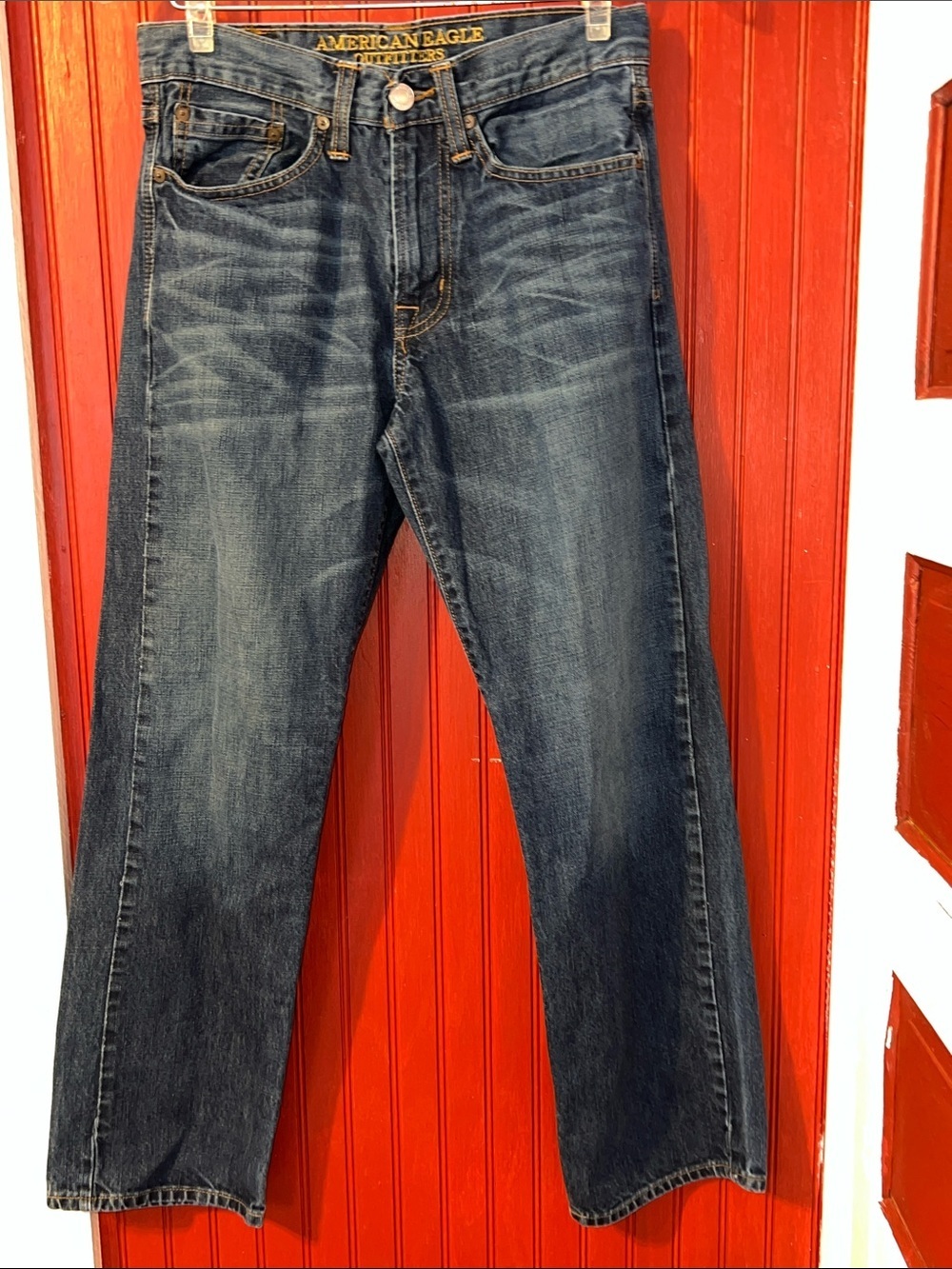 American Eagle Outfitters Men’s Dark Wash Relaxed Straight Jeans 28x30